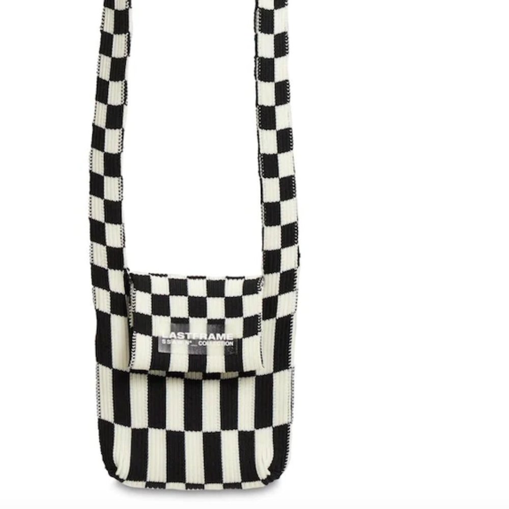 Lastframe Mini Ichimatsu rib knit shoulder bag BRAND NEW!!! WITH TAG!!!